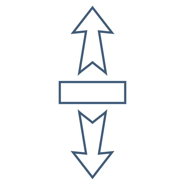 Setas de estiramento verticalmente Contour Vector Icon — Vetor de Stock