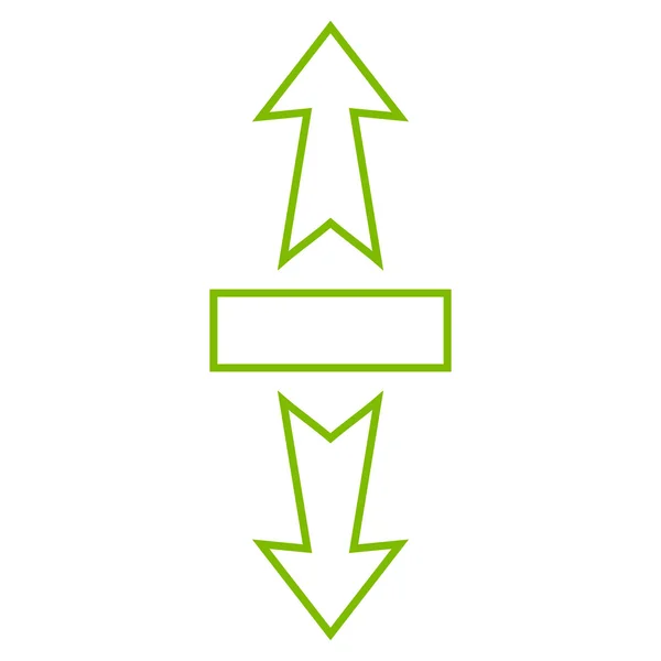 Setas de estiramento verticalmente curso vetor ícone — Vetor de Stock