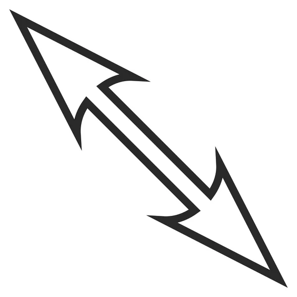 Velikost šipky tenké diagonální linie vektorové ikony — Stockový vektor