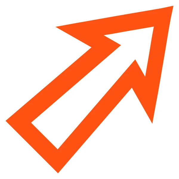 Arrow Right Up Contour Vector Icon — Stock Vector