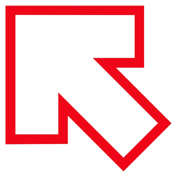 Flecha izquierda hacia arriba esquema Vector icono — Archivo Imágenes Vectoriales