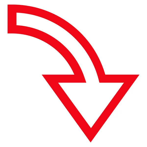 Recht dunne lijn Vector pictogram roteren — Stockvector