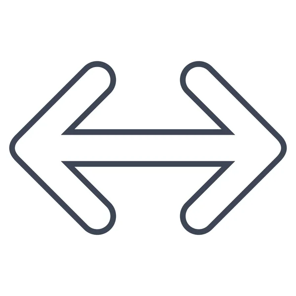 Pfeile horizontal schlagen Vektor-Symbol — Stockvektor