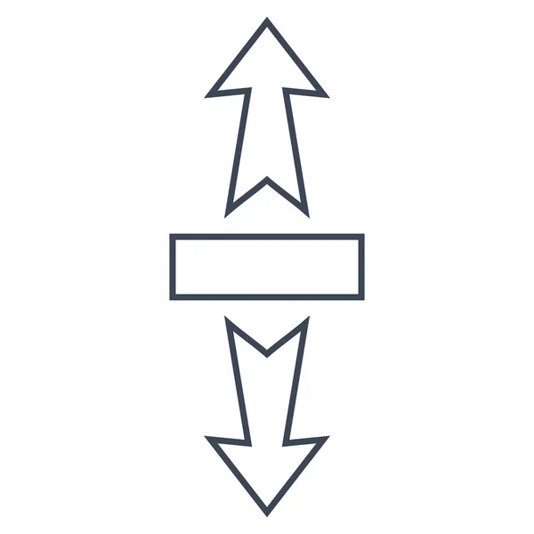 Stretch pilar vertikalt kontur vektor Icon — Stock vektor