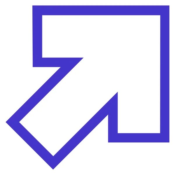 Flecha derecha hacia arriba línea delgada Vector icono — Vector de stock