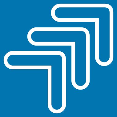 İşaretçi ince çizgi vektör simge kadar üçlü