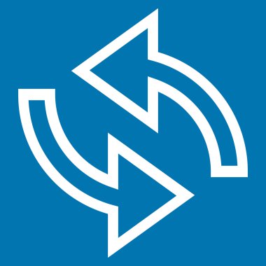 Update okları ince çizgi vektör simgesi