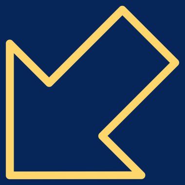 Kontur vektör simgesi sol ok