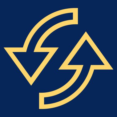 Oklar kontur vektör simge Yenile