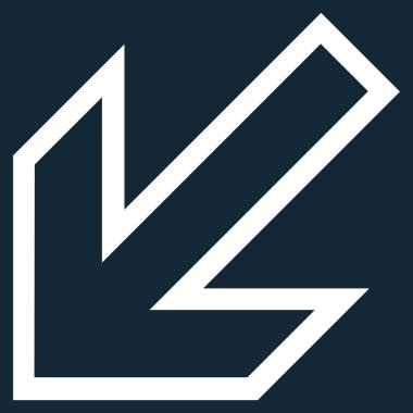 Kontur vektör simgesi sol ok