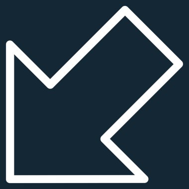 Anahat vektör simgesi sol ok