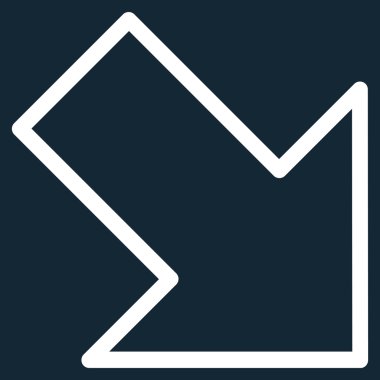 Şu ince çizgi vektör simgesi aşağı ok