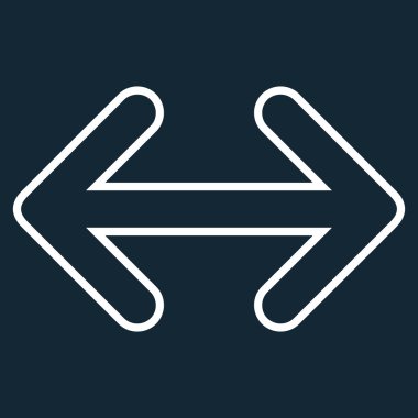 Fiske vurmak okları yatay kontur vektör simgesi