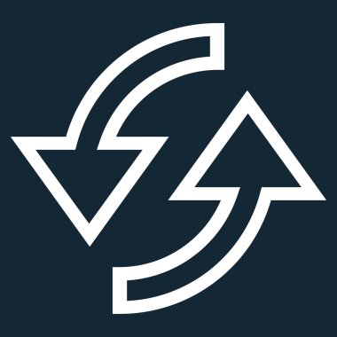 Oklar ince çizgi vektör simge Yenile