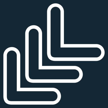 Üçlü işaretçi anahat vektör simgesi yaptı