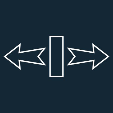 Streç okları yatay olarak vektör simge kontur