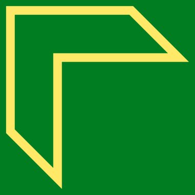 Ok ucu sol yukarı kontur vektör simgesi