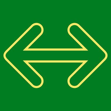 Okları yatay kontur vektör simgesi ters çevir