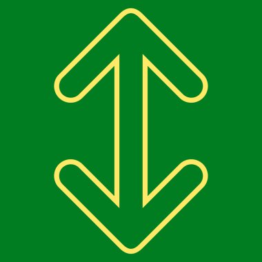 Fiske vurmak ok dikey kontur vektör simgesi