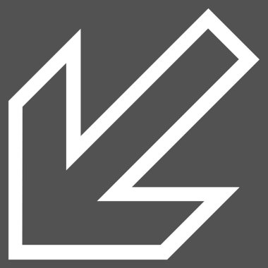 Kontur vektör simgesi sol ok