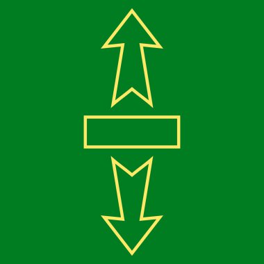 Oklar dikey olarak uzatmak inme vektör simgesi