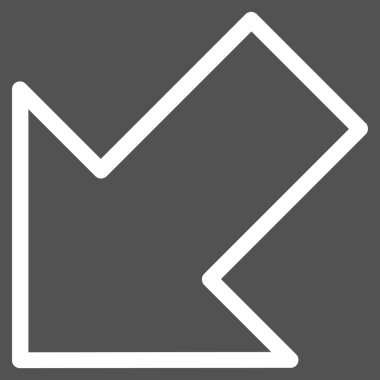 Kontur vektör simgesi sol ok