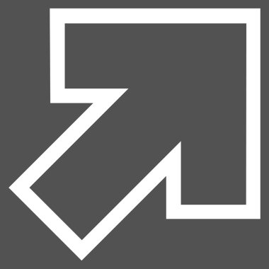 Anahat vektör simgesi sağ yukarı ok