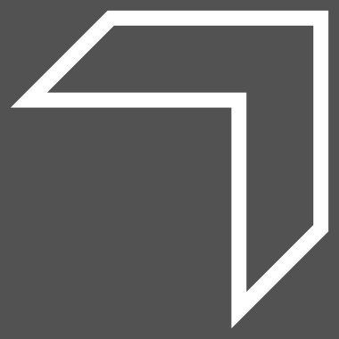 Kontur vektör simgesini sağ yukarı ok ucu