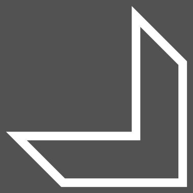 İnce çizgi vektör simgesi aşağı ok ucu