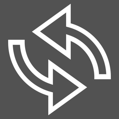 Update okları kontur vektör simgesi