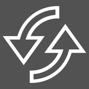 Oklar kontur vektör simge Yenile