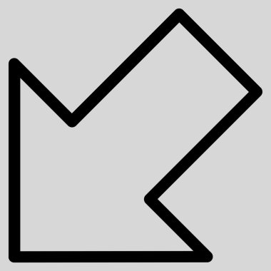 Anahat vektör simgesi sol ok