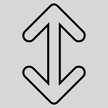 Oklar dikey anahat vektör simgesi ters çevir