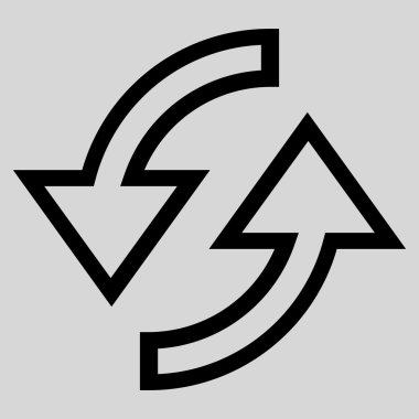 Oklar ince çizgi vektör simge Yenile