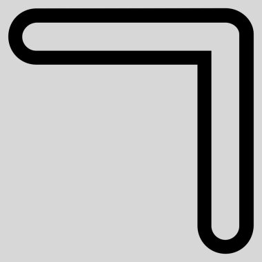 Kontur vektör simgesini sağ yukarı ok ucu