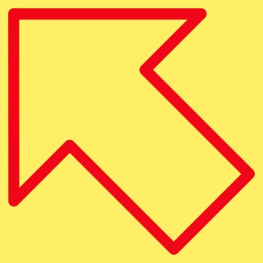 Kontur vektör simge kadar sol ok