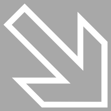 Kontur vektör simgesi doğru aşağı ok