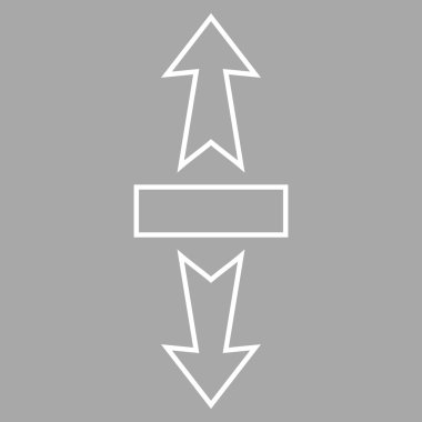 Streç okları dikey vektör simge kontur