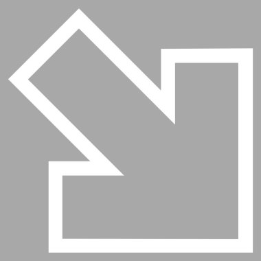 Anahat vektör simgesi doğru aşağı ok