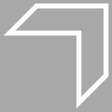 Kontur vektör simgesini sağ yukarı ok ucu