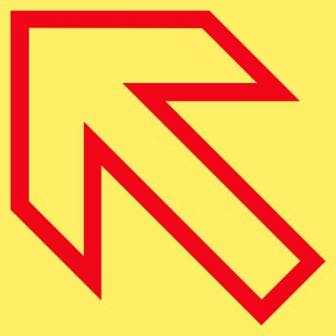 Kontur vektör simge kadar sol ok