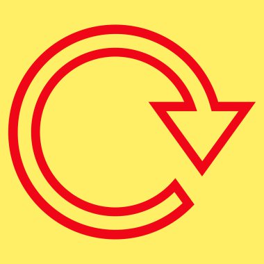 Döndür şu ince çizgi vektör simgesi