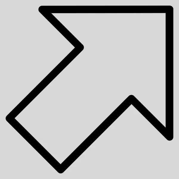Arrow Right Up Thin Line Vector Icon — Stock Vector