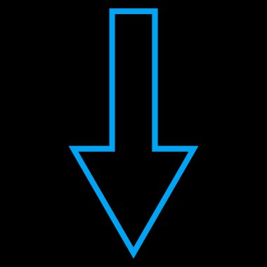 Kontur vektör simgesi aşağı ok