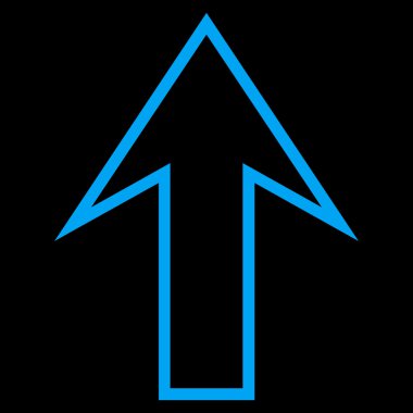 Kontur vektör simge yukarı ok