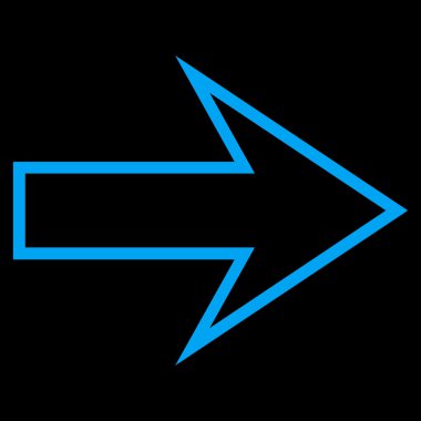 Ok sağ anahat vektör simgesi