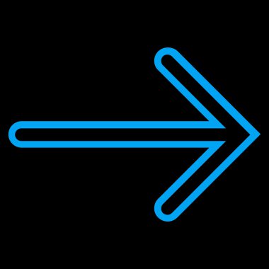 Ok sağ kontur vektör simgesi