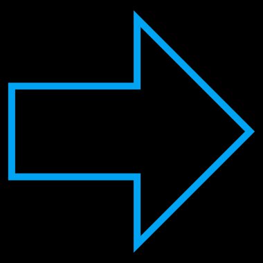 Kontur vektör simgesi sağ ok