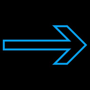 Kontur vektör simgesi sağ ok