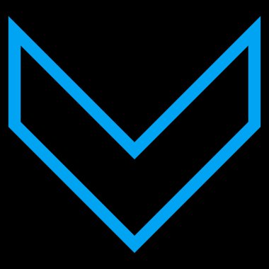 Kontur vektör simgesi aşağı ok ucu